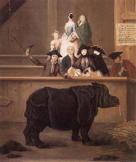 Pietro Longhi Clara the rhinoceros France oil painting art